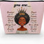 Bolsa cosmética con cremallera regalo para mujeres negras