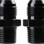 2 Pzas Adaptador Tubo Aluminio Negro 10AN a 1/2NPT