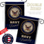Bandera jardín arpillera USN Seabee doble cara 13x18