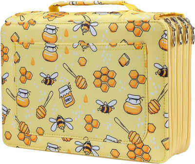 Estuche lápices colores 200 ranuras con correa y patrón