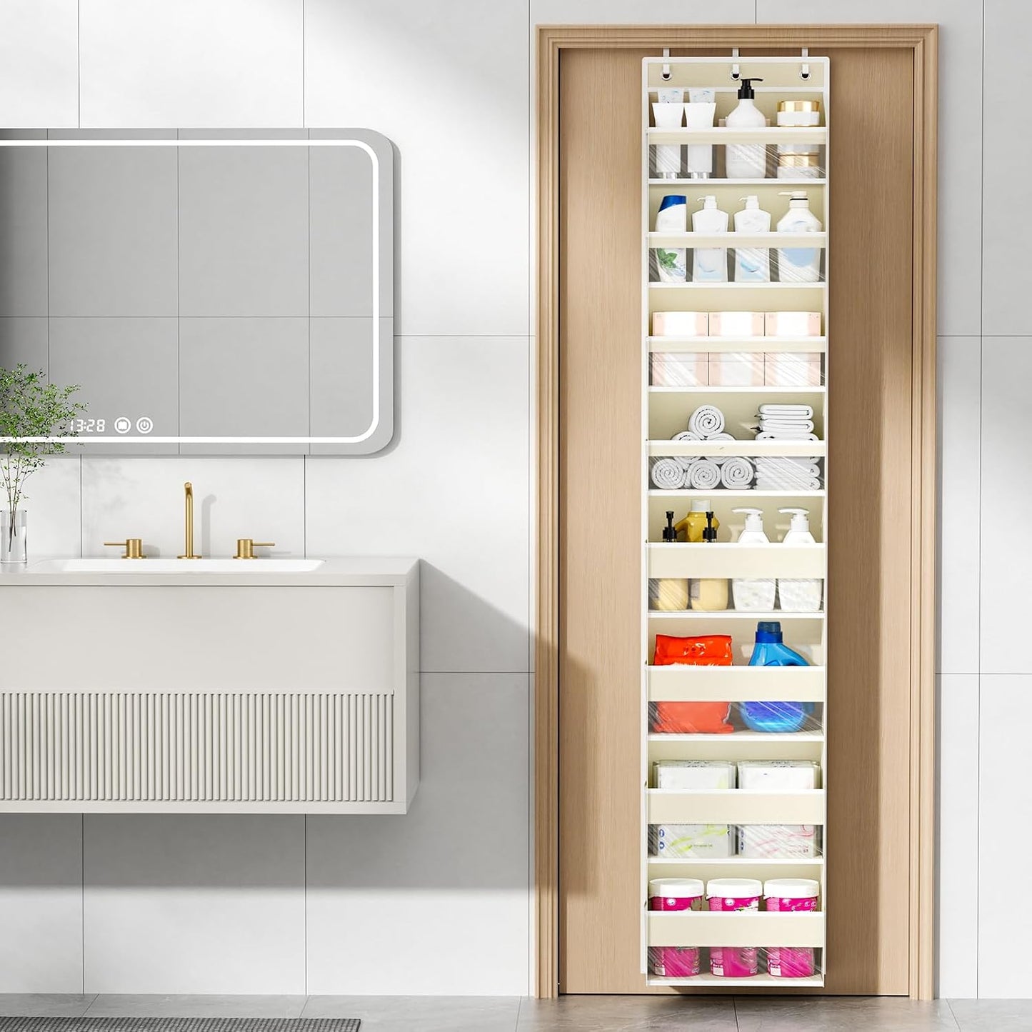 Organiz. puerta 8 estantes con 8 bolsillos gran capacidad