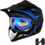 Casco motocross cara completa DOT aprobado Mediana Azul