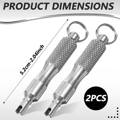 2 Pzas Herramienta Extracción Núcleo Válvula Acero Inox