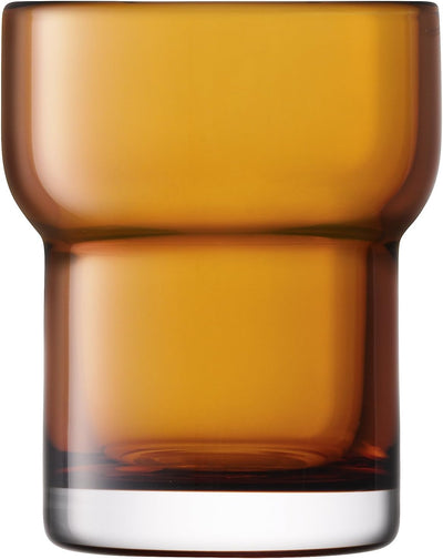 Vaso utilitario 10.1oz color ámbar x2