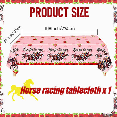Manta para mesa de carreras de caballos con bandera decoración para fiesta de derby