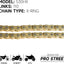 Cadena dorada 530HX-110L con anillo eslabones y interruptor
