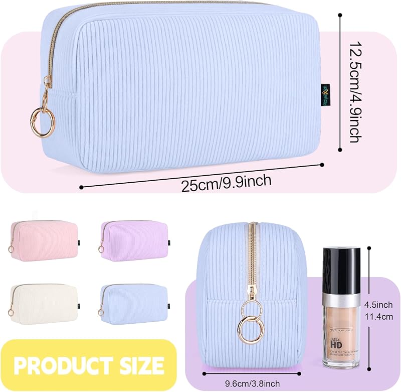 Bolsa maquillaje viaje 9.9pulg hebilla anillo