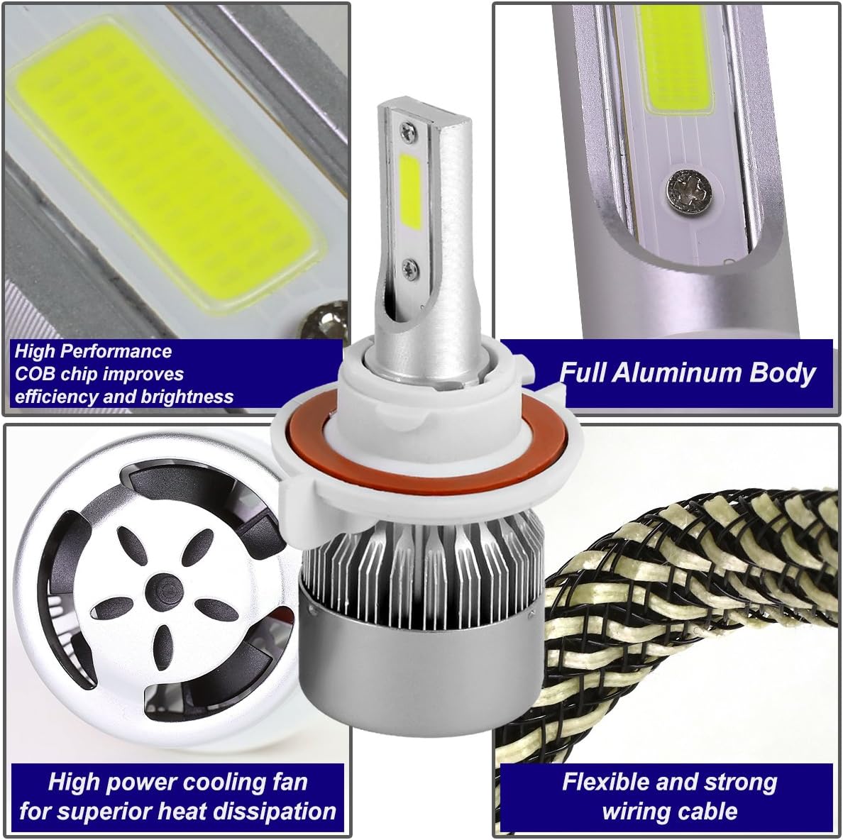 Par bombillas LED con ventilador enfriamiento