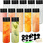 12 Botellas Vidrio 12oz Tapas Negras Recipientes Reutilizables