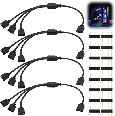 Cable ARGB 1 a 3 para PC fans y luces LED