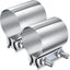 2 Abrazaderas Escape 2.5" Acero Inox 304