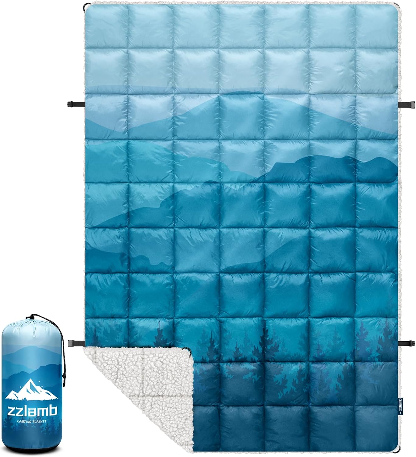 Manta Sherpa cálida plegable 52x75" para viajes y dormir