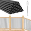 Balaustres cubierta 36pulg aluminio negro set 50