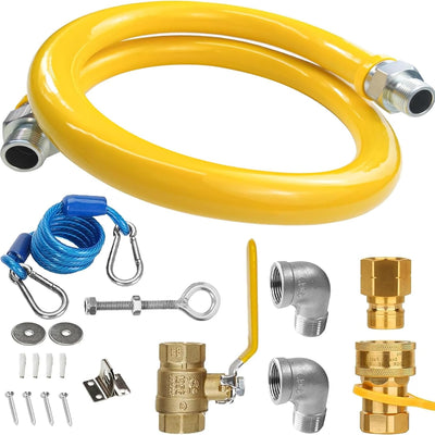 Kit manguera gas 3/4 ID 48 pulg con 2 accesorios