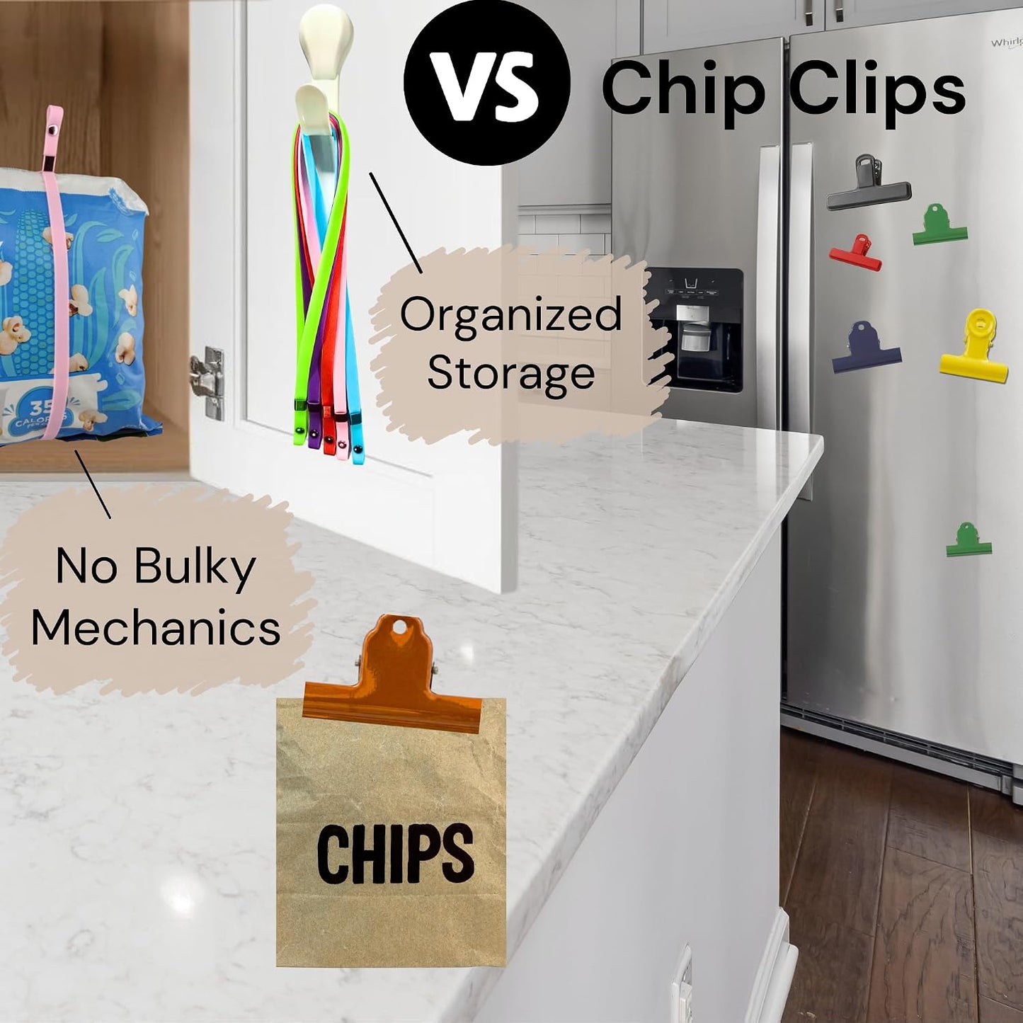 Bandas para bolsas con gancho almacenamiento kit cocina
