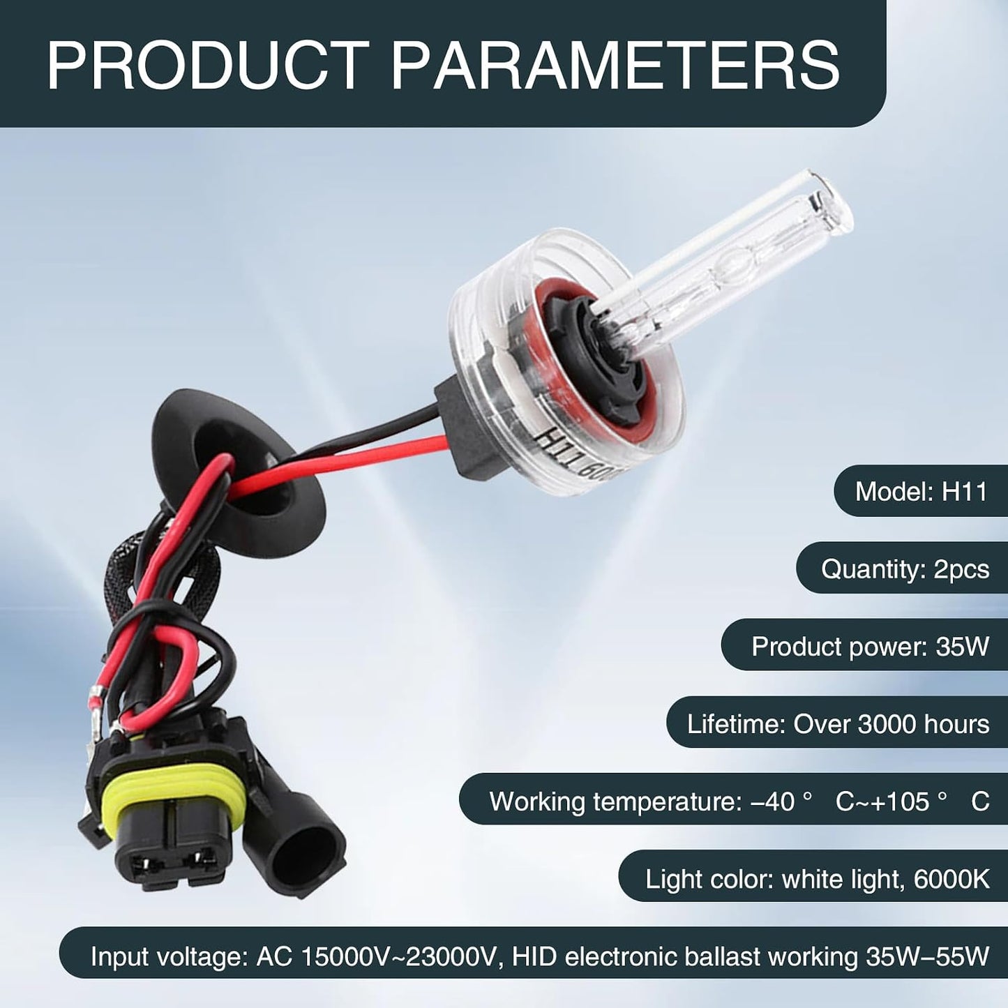 Pack 2 Bombilla H11 Auto IP67 6000K