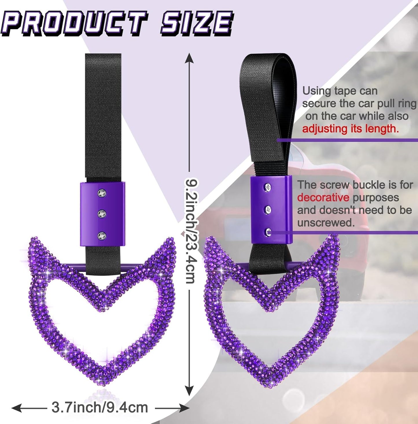 Accesorios auto con corazon para mujer