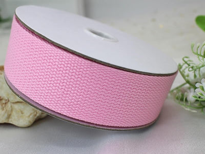 Correas algodón rosa 1.5pulg para bolso 30ft tejidas lisas