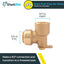 Codo oreja caída 3/4pulg FNPT para tubo PEX cobre