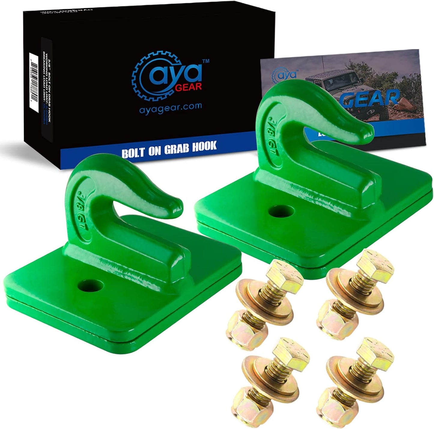 2 Ganchos 3/8pulg Acero Forjado Grado 70 Camión RV UTV