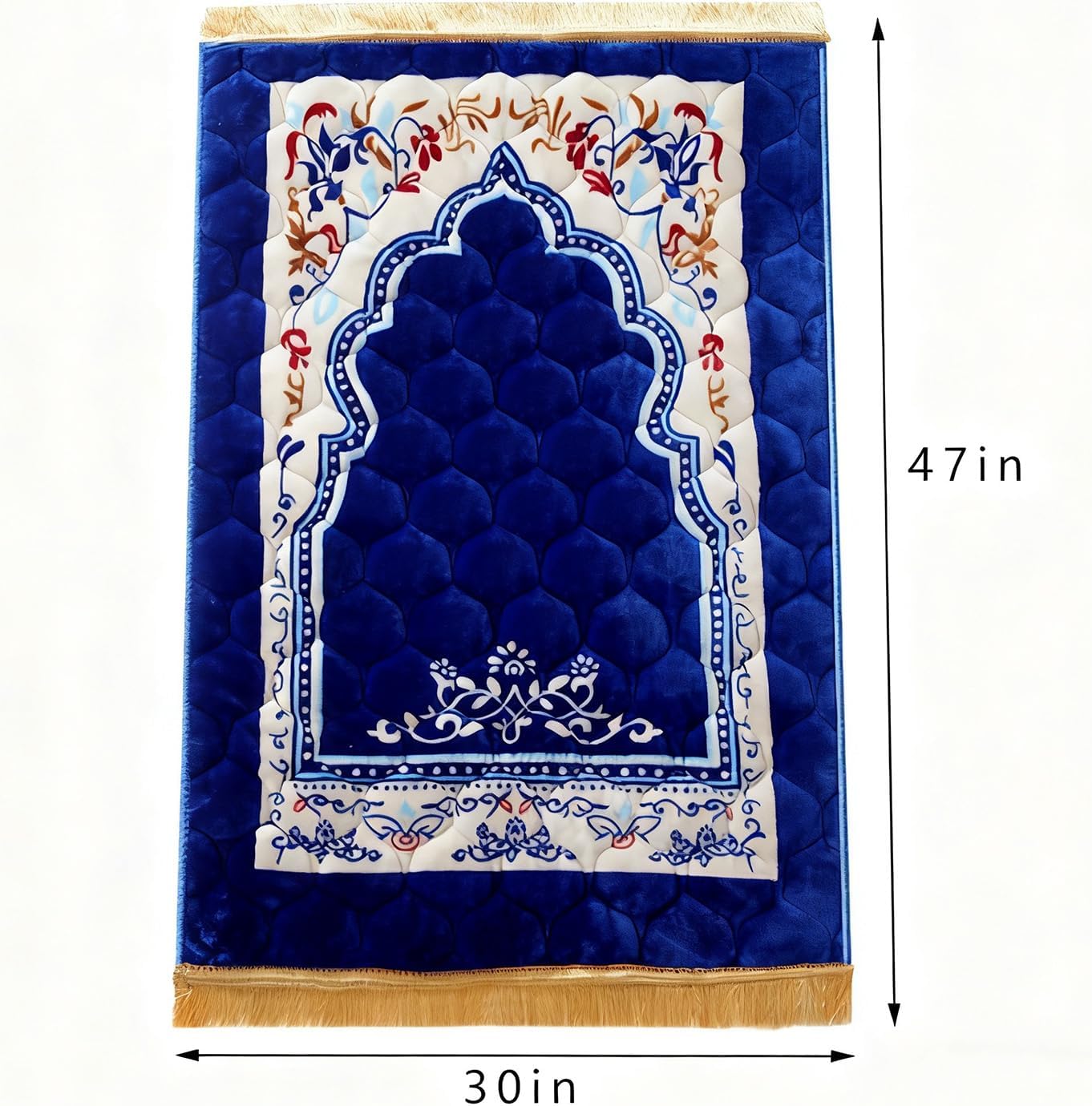 Alfombra oración islámica suave azul