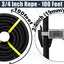 Cuerda tracción arbolista 3/4pulg 100ft poliéster