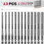 Set 13 Puntas Destornillador Filo Fijo 4pulg Aleación Magnética