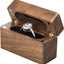 Caja madera nogal para anillo compromiso y joyas