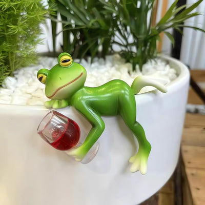 Figura rana miniatura decoración jardín regalo mujer