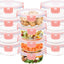 12 Recipientes Vidrio 13oz Tapas Herméticas Redondos