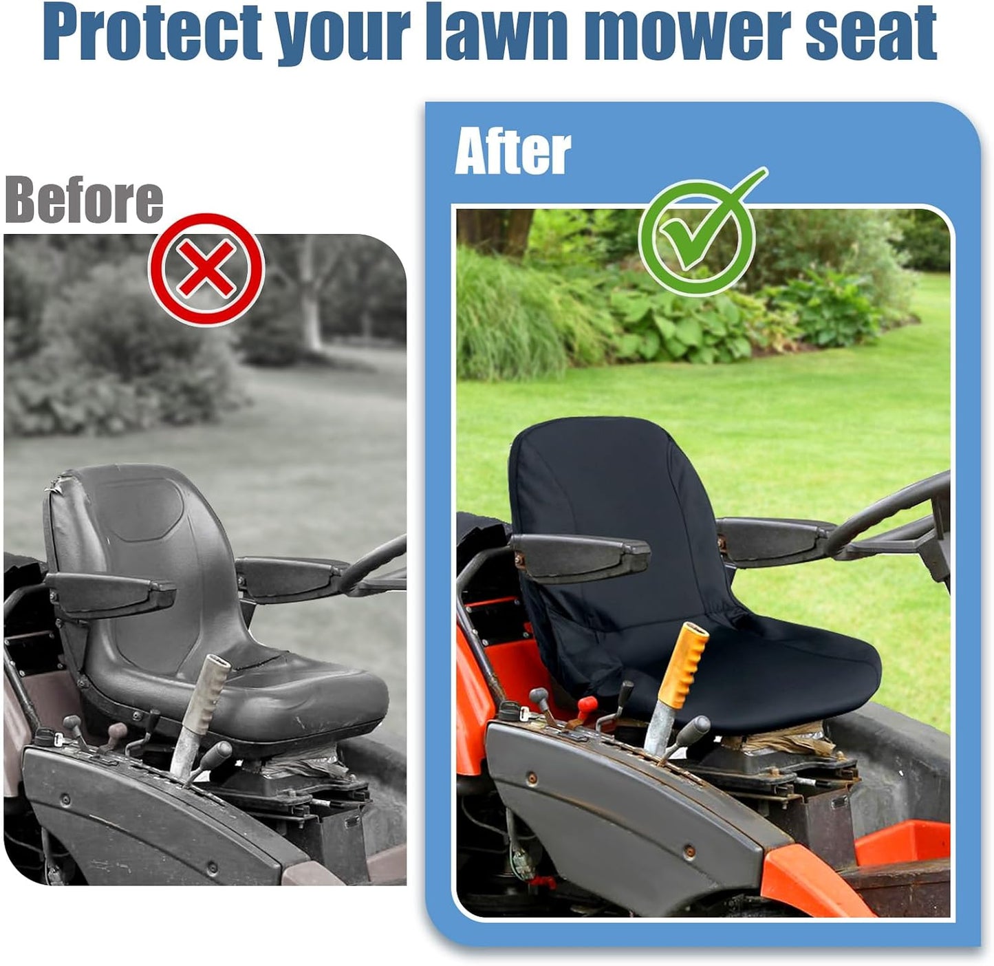 Funda asiento cortacésped malla 600D 12.6-14.6"