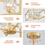Candelabro dorado 4 luces estilo campo cocina sala