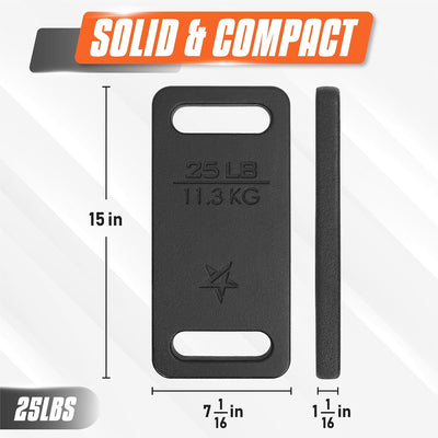 Placa peso hierro fundido para mochila entrenamiento