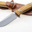 Cuchillo M5 hoja fija acero Sleipner mango madera G10 funda
