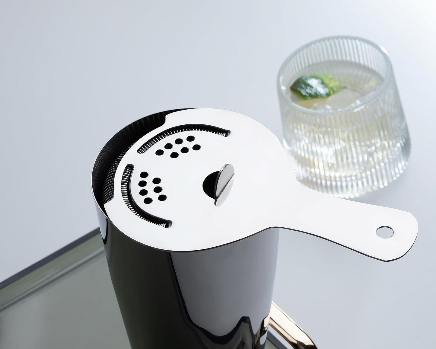 Colador cóctel acero inox con resorte bartenders