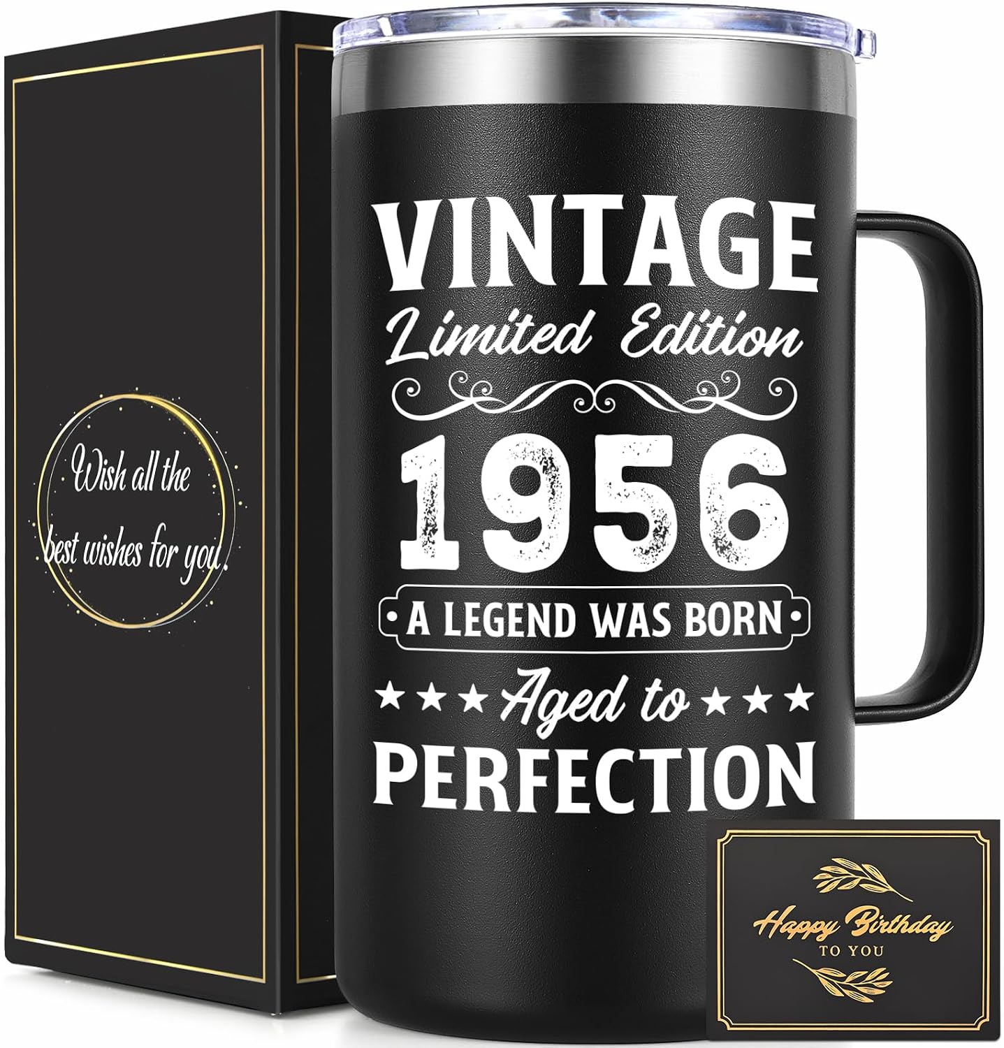 Taza café aislada 20oz regalo cumpleaños 70 hombre papá
