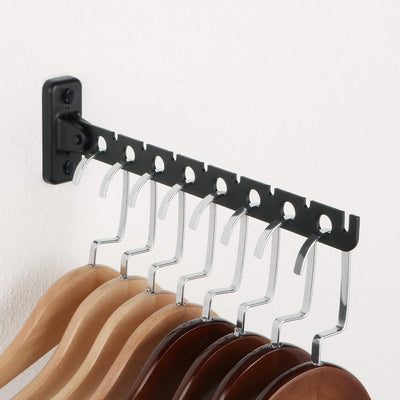 Perchero plegable negro organizador giratorio dormitorio