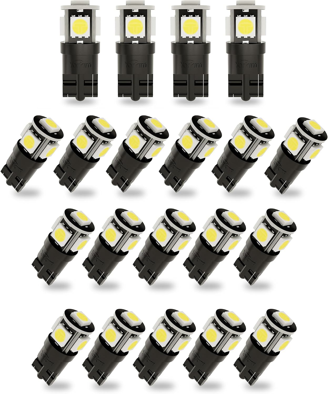 194 Bombillas LED T10 6000K para coche interior