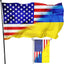 Bandera Ucrania 3x5ft doble cara 12x18" 3 capas