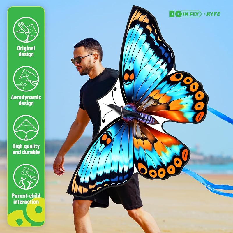 Cometa mariposa para niños con enrollador 328pies