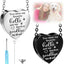Collar urna cenizas mascotas acero inox pata y corazón