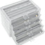 Caja organizadora collares 5 cajones terciopelo gris