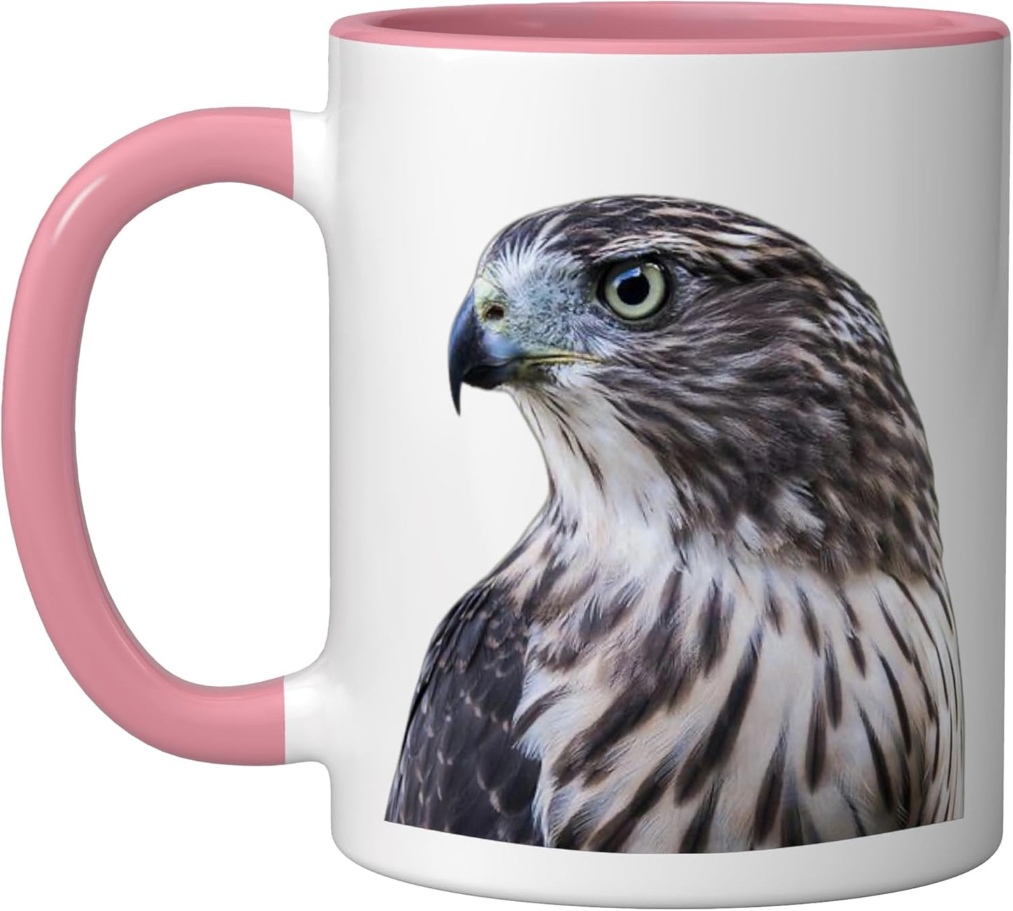 Taza Cerámica para Aves Hawke Raptor Rosa/Blanca