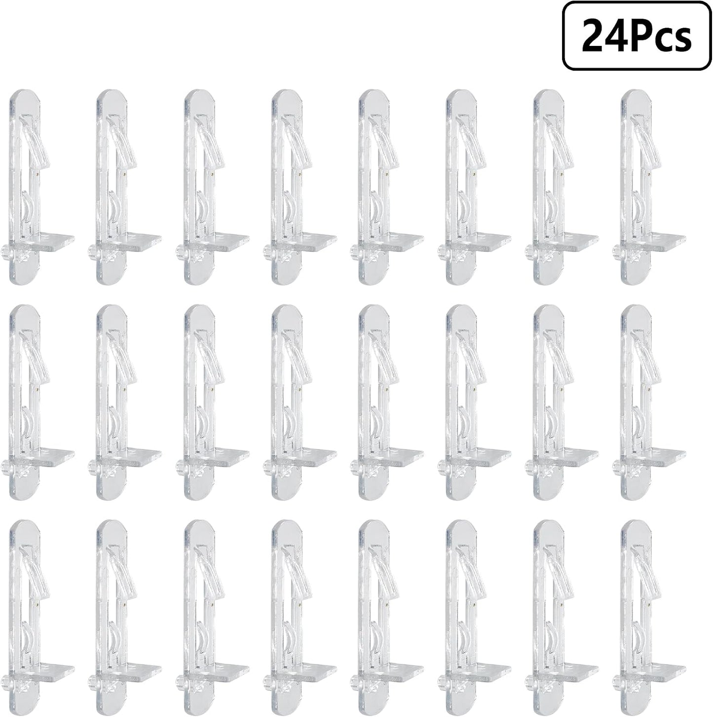 Pasadores transparentes para estantes cocina 24 Uds