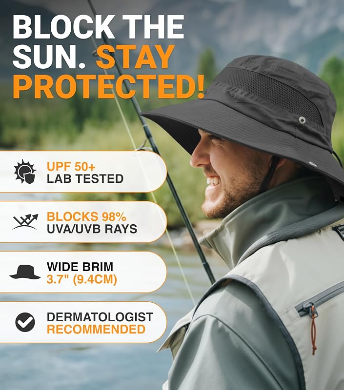 Sombrero UV Protección UPF 50 para Hombres y Mujeres 22-23 1/2