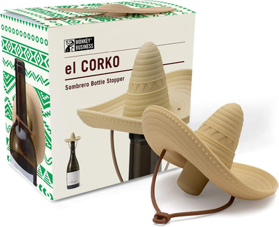 Tapón silicona forma sombrero sella botella vino fresco