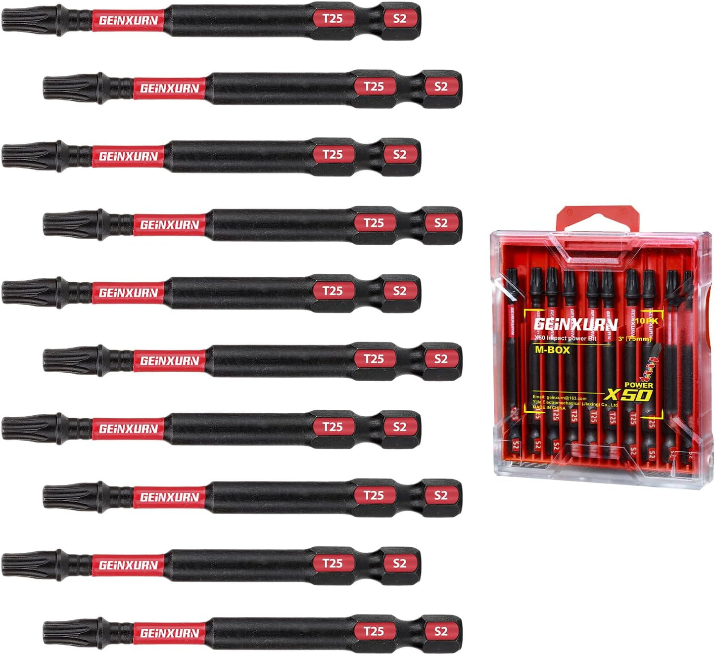 Set 10 Pzas Puntas Destornillador Torx #25 S2 M-Box