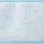 Bolsa maquillaje transparente con lazo cremallera viaje azul