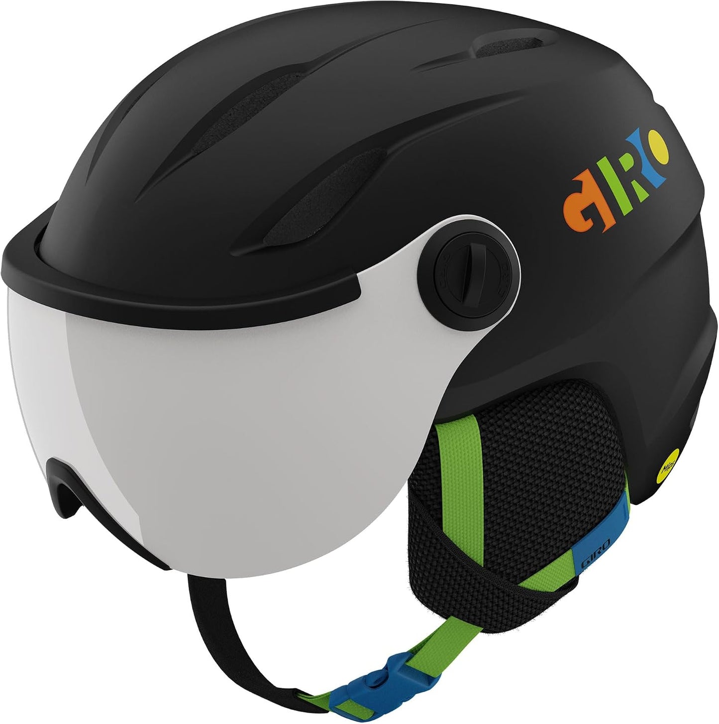 Casco esquí niños con protector gafas integrado