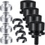 Kit 8 tuercas asiento 1/4-20 comp Harley-Davidson negro